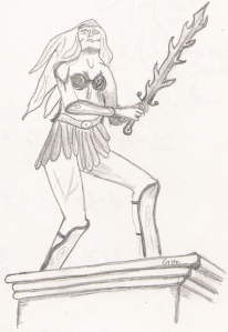 Rondra-Statue in Kurkum